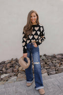 Hearts Galore Luxe Pearl Detail Sweater-Sweaters-Rae Collective, Women's Online Fashion Boutique Located in Phoenix, Arizona (Scottsdale Area)