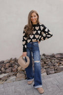 Hearts Galore Luxe Pearl Detail Sweater-Sweaters-Rae Collective, Women's Online Fashion Boutique Located in Phoenix, Arizona (Scottsdale Area)