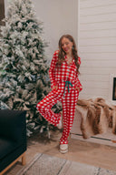 Fiery Red Christmas Plaid Pajama Set-2 Piece Outfit Sets-Rae Collective, Women's Online Fashion Boutique Located in Phoenix, Arizona (Scottsdale Area)