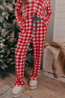 Fiery Red Christmas Plaid Pajama Set-2 Piece Outfit Sets-Rae Collective, Women's Online Fashion Boutique Located in Phoenix, Arizona (Scottsdale Area)