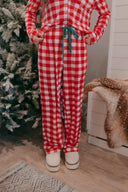 Fiery Red Christmas Plaid Pajama Set-2 Piece Outfit Sets-Rae Collective, Women's Online Fashion Boutique Located in Phoenix, Arizona (Scottsdale Area)