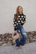 Hearts Galore Luxe Pearl Detail Sweater-Sweaters-Rae Collective, Women's Online Fashion Boutique Located in Phoenix, Arizona (Scottsdale Area)