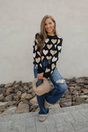Hearts Galore Luxe Pearl Detail Sweater-Sweaters-Rae Collective, Women's Online Fashion Boutique Located in Phoenix, Arizona (Scottsdale Area)