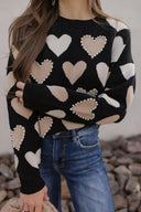 Hearts Galore Luxe Pearl Detail Sweater-Sweaters-Rae Collective, Women's Online Fashion Boutique Located in Phoenix, Arizona (Scottsdale Area)