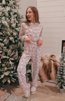 Pink Santa Claus Striped Lounge Set-2 Piece Outfit Sets-Rae Collective, Women's Online Fashion Boutique Located in Phoenix, Arizona (Scottsdale Area)