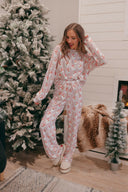 Pink Santa Claus Striped Lounge Set-2 Piece Outfit Sets-Rae Collective, Women's Online Fashion Boutique Located in Phoenix, Arizona (Scottsdale Area)