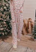 Pink Santa Claus Striped Lounge Set-2 Piece Outfit Sets-Rae Collective, Women's Online Fashion Boutique Located in Phoenix, Arizona (Scottsdale Area)
