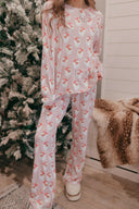 Pink Santa Claus Striped Lounge Set-2 Piece Outfit Sets-Rae Collective, Women's Online Fashion Boutique Located in Phoenix, Arizona (Scottsdale Area)