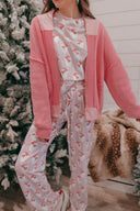 Pink Santa Claus Striped Lounge Set-2 Piece Outfit Sets-Rae Collective, Women's Online Fashion Boutique Located in Phoenix, Arizona (Scottsdale Area)