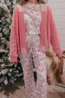 Pink Santa Claus Striped Lounge Set-2 Piece Outfit Sets-Rae Collective, Women's Online Fashion Boutique Located in Phoenix, Arizona (Scottsdale Area)