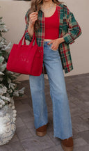 Mandy Plaid Button Up Long Sleeve Shirt-Long Sleeve Tops-Rae Collective, Women's Online Fashion Boutique Located in Phoenix, Arizona (Scottsdale Area)