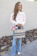 Coquette Charm Bow Stripe Sweater-Sweaters-Rae Collective, Women's Online Fashion Boutique Located in Phoenix, Arizona (Scottsdale Area)
