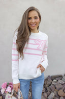 Coquette Charm Bow Stripe Sweater-Sweaters-Rae Collective, Women's Online Fashion Boutique Located in Phoenix, Arizona (Scottsdale Area)