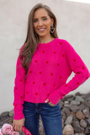 Forever Yours Heart Embroidery Sweater-Sweaters-Rae Collective, Women's Online Fashion Boutique Located in Phoenix, Arizona (Scottsdale Area)