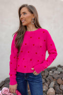 Forever Yours Heart Embroidery Sweater-Sweaters-Rae Collective, Women's Online Fashion Boutique Located in Phoenix, Arizona (Scottsdale Area)