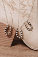 Horseshoe Trio Stone Necklaces-Chain Necklaces-Rae Collective, Women's Online Fashion Boutique Located in Phoenix, Arizona (Scottsdale Area)