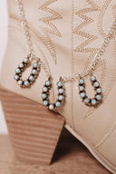 Horseshoe Trio Stone Necklaces-Chain Necklaces-Rae Collective, Women's Online Fashion Boutique Located in Phoenix, Arizona (Scottsdale Area)