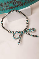 Klassic Desert Pearl & Turquoise Bow Bracelet-Bracelets-Rae Collective, Women's Online Fashion Boutique Located in Phoenix, Arizona (Scottsdale Area)