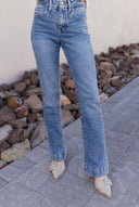 Sunset Highways Tummy Control Bootcut Vervet Jeans ( PLUS / REG)-Jeans-Rae Collective, Women's Online Fashion Boutique Located in Phoenix, Arizona (Scottsdale Area)