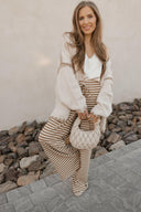 Contrast Open Front Dropped Shoulder Cardigan-Cardigan-Krush Kandy, Women's Online Fashion Boutique Located in Phoenix, Arizona (Scottsdale Area)