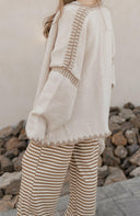 Contrast Open Front Dropped Shoulder Cardigan-Cardigan-Krush Kandy, Women's Online Fashion Boutique Located in Phoenix, Arizona (Scottsdale Area)