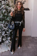 Sparks Fly Rhinestone Sheer Mesh Top-Long Sleeve Tops-Rae Collective, Women's Online Fashion Boutique Located in Phoenix, Arizona (Scottsdale Area)