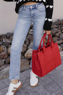 Vintage Charm Low Rise Straight-Leg Denim PLUS/REG-Jeans-Rae Collective, Women's Online Fashion Boutique Located in Phoenix, Arizona (Scottsdale Area)