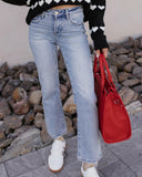 Vintage Charm Low Rise Straight-Leg Denim PLUS/REG-Jeans-Krush Kandy, Women's Online Fashion Boutique Located in Phoenix, Arizona (Scottsdale Area)