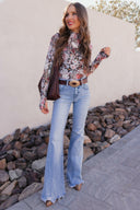 Indie Petals Floral Mesh Top-Long Sleeve Tops-Rae Collective, Women's Online Fashion Boutique Located in Phoenix, Arizona (Scottsdale Area)