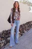Indie Petals Floral Mesh Top-Long Sleeve Tops-Rae Collective, Women's Online Fashion Boutique Located in Phoenix, Arizona (Scottsdale Area)