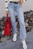 Vintage Charm Low Rise Straight-Leg Denim PLUS/REG-Jeans-Krush Kandy, Women's Online Fashion Boutique Located in Phoenix, Arizona (Scottsdale Area)
