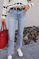 Vintage Charm Low Rise Straight-Leg Denim PLUS/REG-Jeans-Krush Kandy, Women's Online Fashion Boutique Located in Phoenix, Arizona (Scottsdale Area)