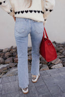 Vintage Charm Low Rise Straight-Leg Denim PLUS/REG-Jeans-Krush Kandy, Women's Online Fashion Boutique Located in Phoenix, Arizona (Scottsdale Area)