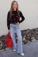 Sweet Sentiments Heart Knit Sweater-Sweaters-Rae Collective, Women's Online Fashion Boutique Located in Phoenix, Arizona (Scottsdale Area)