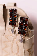 Amber Kandy Bar & Crystal Earrings-Drop Earrings-Rae Collective, Women's Online Fashion Boutique Located in Phoenix, Arizona (Scottsdale Area)