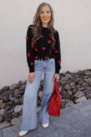Sweet Sentiments Heart Knit Sweater-Sweaters-Rae Collective, Women's Online Fashion Boutique Located in Phoenix, Arizona (Scottsdale Area)