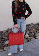 Sweet Sentiments Heart Knit Sweater-Sweaters-Rae Collective, Women's Online Fashion Boutique Located in Phoenix, Arizona (Scottsdale Area)