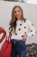 Sweet Sentiments Heart Knit Sweater-Sweaters-Rae Collective, Women's Online Fashion Boutique Located in Phoenix, Arizona (Scottsdale Area)