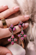 Stone Drop Cluster Earrings-Stud Earrings-Rae Collective, Women's Online Fashion Boutique Located in Phoenix, Arizona (Scottsdale Area)