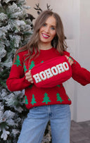 Red HOHOHO Makeup Bag-Purses & Bags-Rae Collective, Women's Online Fashion Boutique Located in Phoenix, Arizona (Scottsdale Area)