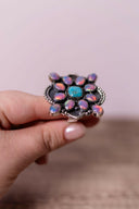 Aurora Opal Cluster Sterling Silver Ring-Rings-Rae Collective, Women's Online Fashion Boutique Located in Phoenix, Arizona (Scottsdale Area)
