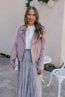 Ruffled Plisse Maxi Skirt