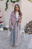 Ruffled Plisse Maxi Skirt