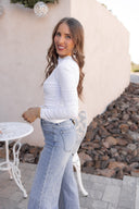 Set The Vibe Long Sleeve Ruched Top