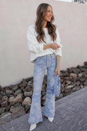 Lily's Floral Flare Kancan Jeans-Denim-Rae Collective, Women's Online Fashion Boutique Located in Phoenix, Arizona (Scottsdale Area)