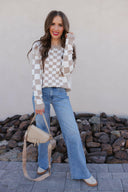 Check Me Out Checked Sweater-Sweaters-Rae Collective, Women's Online Fashion Boutique Located in Phoenix, Arizona (Scottsdale Area)