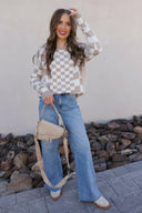 Check Me Out Checked Sweater-Sweaters-Rae Collective, Women's Online Fashion Boutique Located in Phoenix, Arizona (Scottsdale Area)