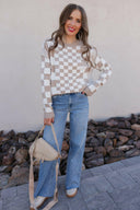 Check Me Out Checked Sweater-Sweaters-Rae Collective, Women's Online Fashion Boutique Located in Phoenix, Arizona (Scottsdale Area)