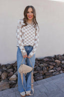 Check Me Out Checked Sweater-Sweaters-Rae Collective, Women's Online Fashion Boutique Located in Phoenix, Arizona (Scottsdale Area)