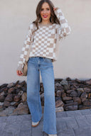 Check Me Out Checked Sweater-Sweaters-Rae Collective, Women's Online Fashion Boutique Located in Phoenix, Arizona (Scottsdale Area)